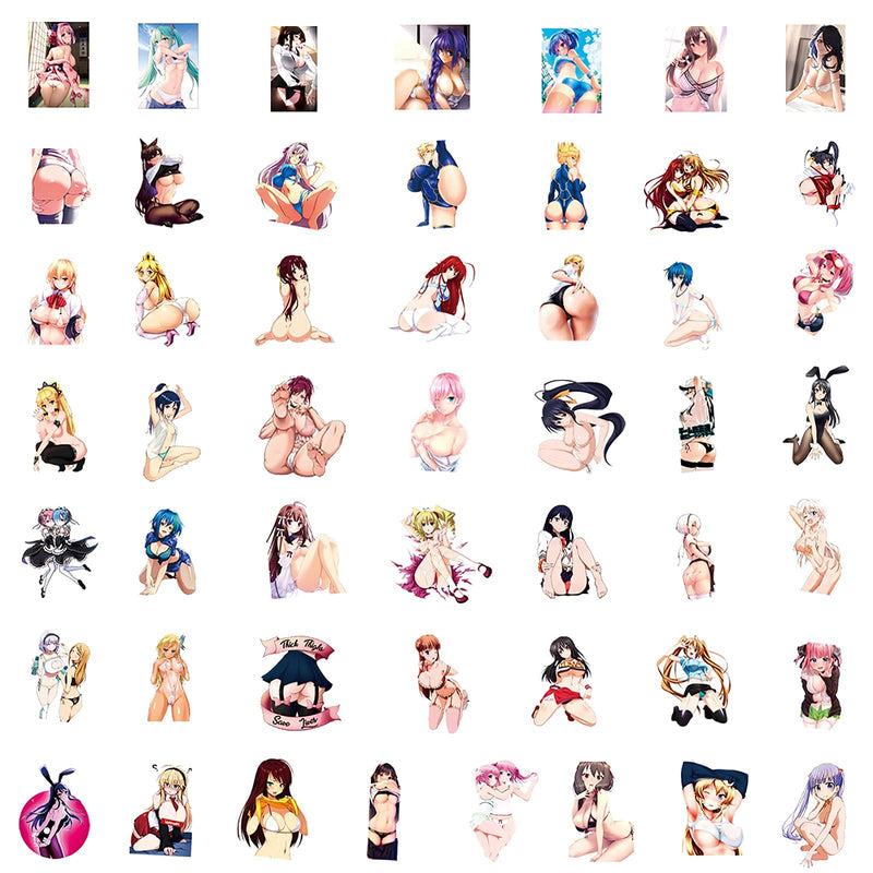 Anime Stickers（ 200 Pack） Vinyl Anime Car Dcals,Hentai,Sexy Anime Stickers Pack,Waifu,Sexy Anime Girl Stickers,Anime Laptop Stickers and Decals
