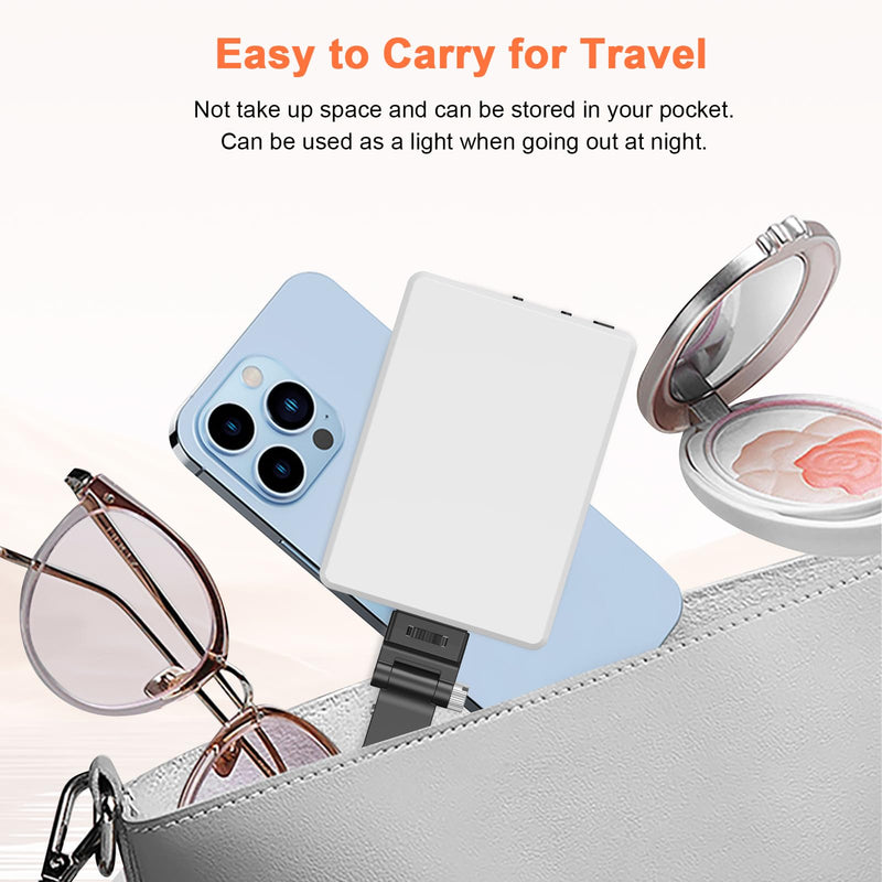 [AUSTRALIA] - TONEOF Portable Selfie Light,Rechargable 60 LED Phone Light with Clip & Double 1/4" Screw Hole,2500k-9000K Dimmable Camera Light for iPhone,Android,Laptop,Tablet,Selfie/Video Conference 