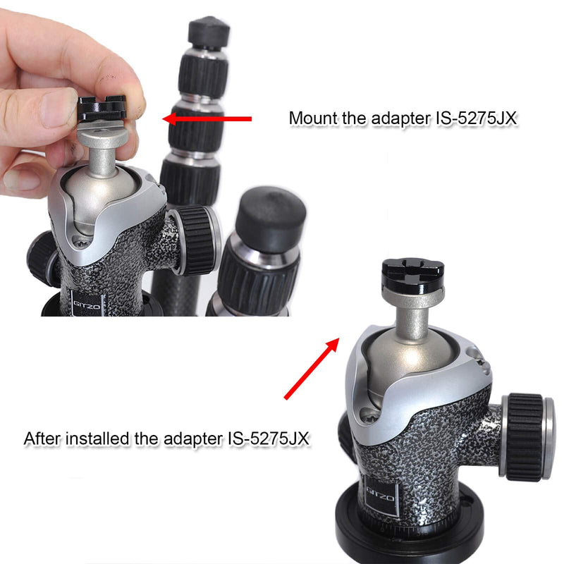 iShoot Tripod Head Clamp Adapter Converter Compatible with & for ARCA-Swiss Fit Clamp Use to Tripod Ball Head of Gitzo 82TQD 82QD, Manfrotto MH490 492 494 496 498, MH054 055 057 Series, MHXPRO Series