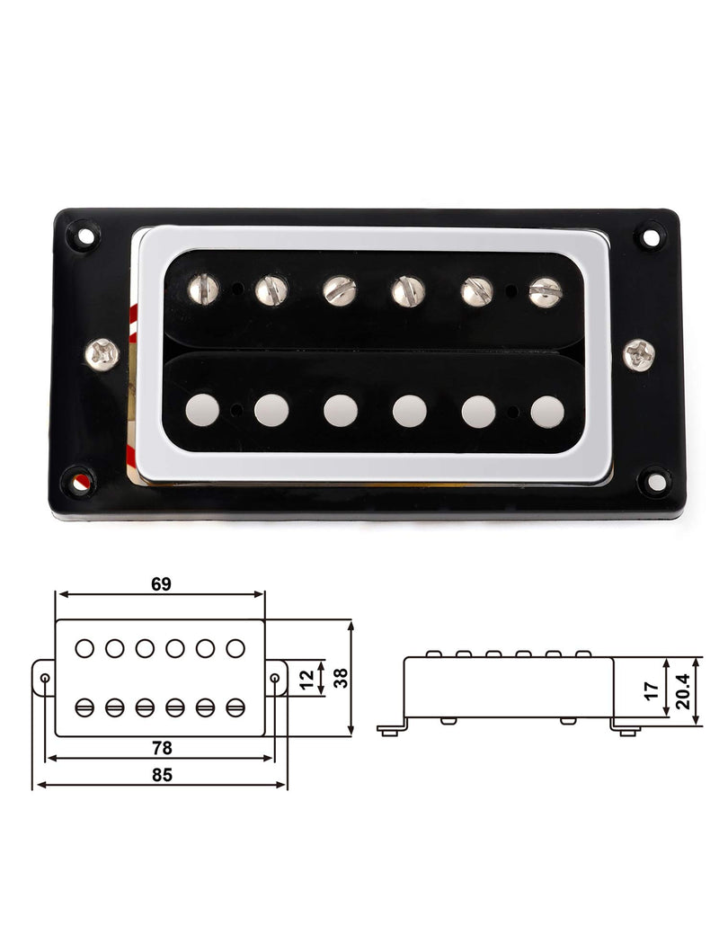 Metallor Sealed Guitar Humbucker Pickups Double Coil Pickup Set Compatible with Les Paul LP Style Electric Guitar Parts Replacement Chrome. C3