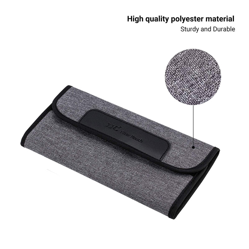 4 Pockets Lens Filter Case for Filter Up to 82mm (37mm 40.5mm 43mm 46mm 49mm 52mm 55mm 58mm 62mm 67mm 72mm 77mm),Foldout Filter Pouch with Microfiber Cleaning Cloth,Photography Filter Holder Bag 4 Pockets-up to 82mm