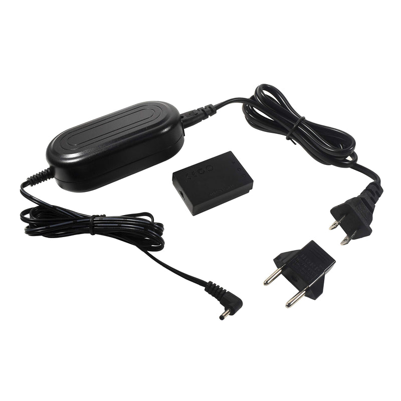 HQRP AC Adapter Compatible with Canon ACK-E12 EOS M M2 M10 M50 M100 M200 Kiss M Digital Camera (Contains AC Cable and DC Coupler DR-E12) LP-E12 LC-E12 ACKE12