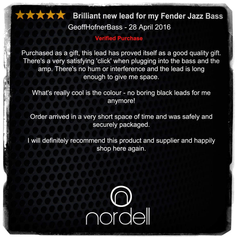 Premium Braided Guitar Cable: 3m / 10ft Mono 1/4 inch Jack Lead for Bass, Electric, Keyboard, Amp etc. Black: 3m / 10ft, Straight to Angled Jacks
