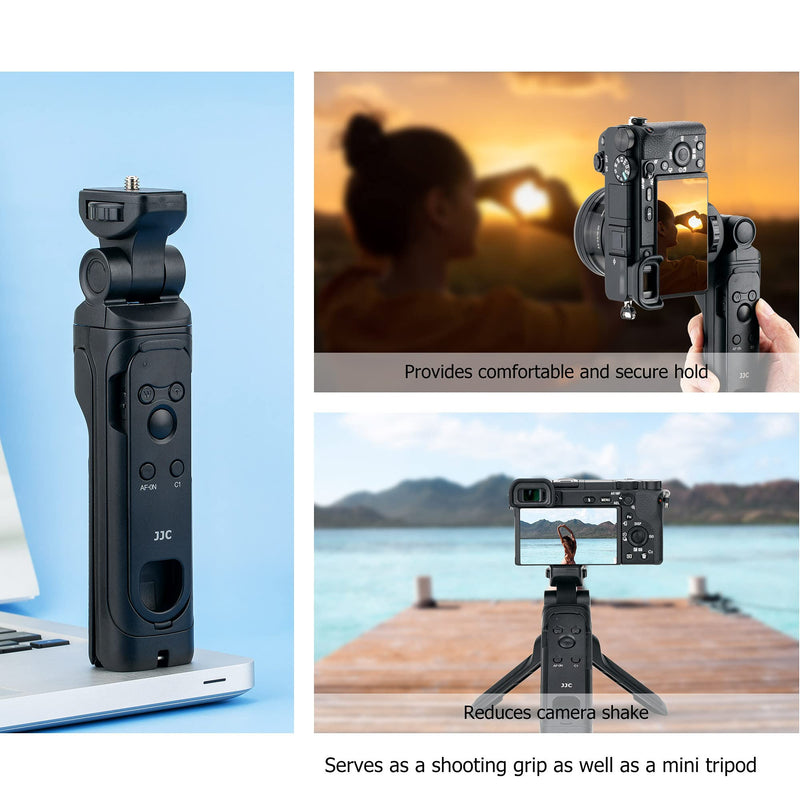 Wireless Bluetooth Remote Control Shooting Grip Mini Tabletop Tripod Replaces GP-VPT2BT for Sony ZV-E10 ZV-1 A1 A7C A9 II A7R A7 III II A7SIII A7SII A6600 A6400 A6100 RX100 Series & Xperia PRO-I