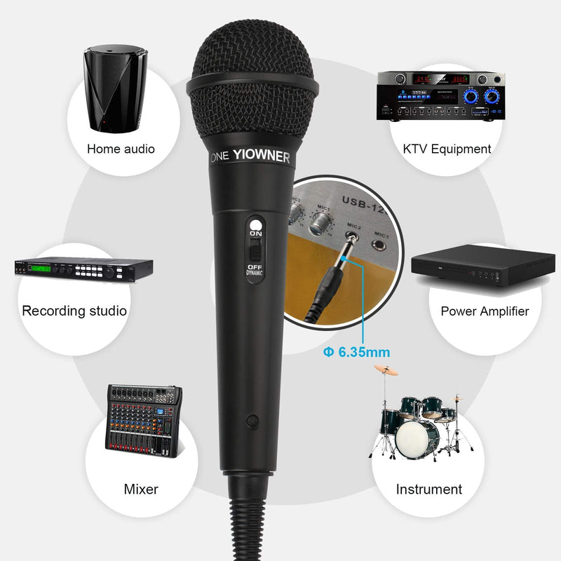 Wired Microphone, Karaoke Microphone, Handheld Microphone for Singing, Mic Karaoke with 2.5m Cable, Vocal Dynamic Mic for Speaker, AMP, Mixer, DVD