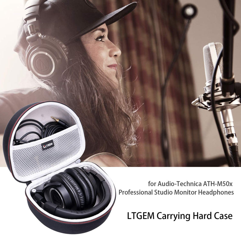 LTGEM Case for Audio-Technica ATH-M50x/M50/M70X/M40x/M30x/M50xMG Professional Studio Monitor Headphones 1-Grey