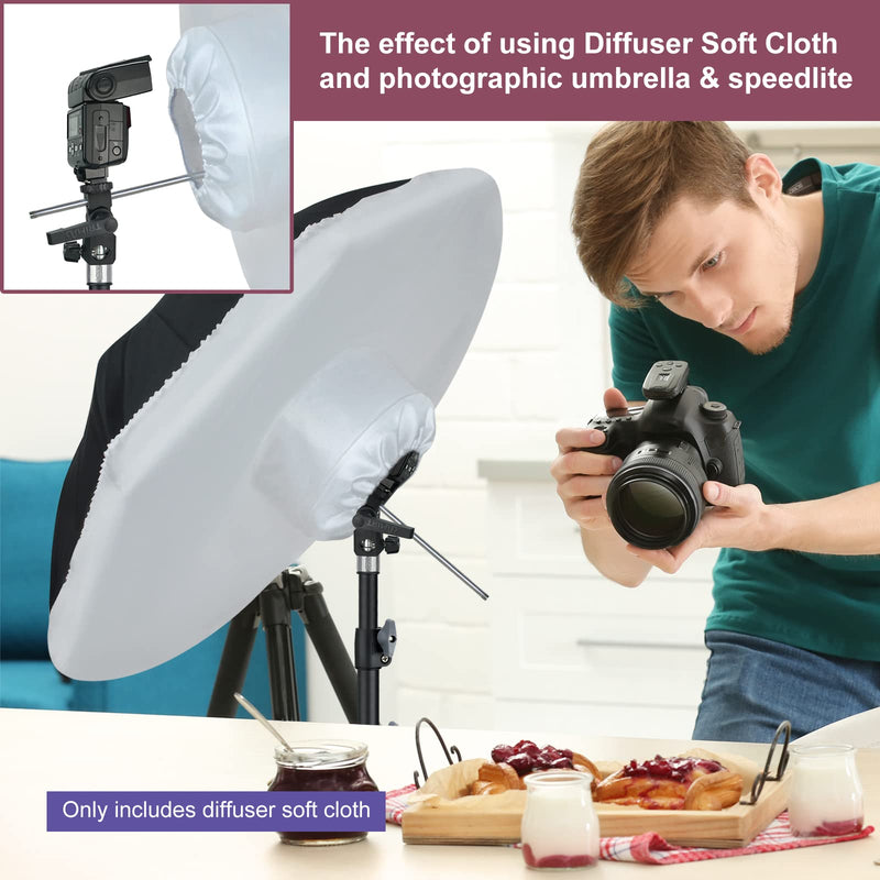 [AUSTRALIA] - LINCO Lincostore Studio Lighting Jellyfish Umbrella Diffuser Soft Cloth (Pack of 2) for 33" Silver Photo Umbrella or 33" Gold Umbrella Photography 3302-2 (Umbrella not Included) 