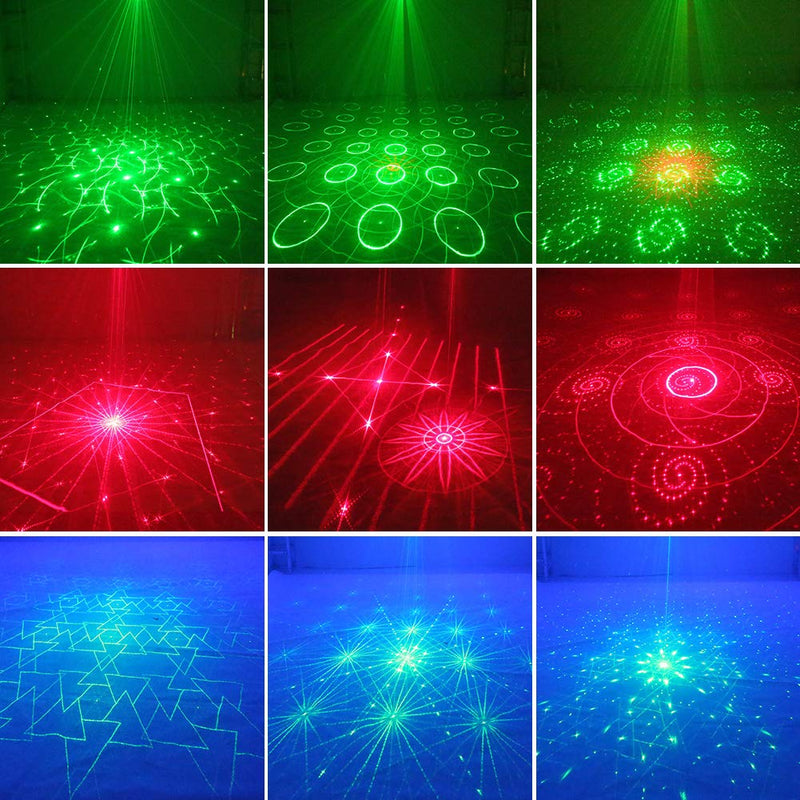 [AUSTRALIA] - Night Lights Show DJ Party 128 Combinations Gobos Projector Indoor 8 Lens RGB Decoration Light With Remote Control stage light 