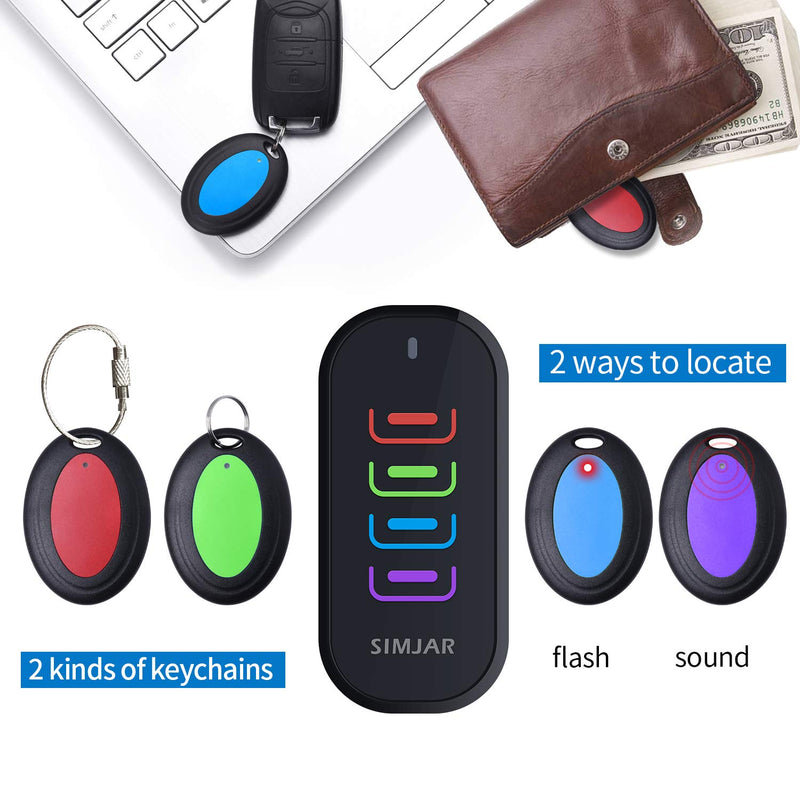 Key Finder with an Extra Transmitter & Up to 131ft Working Range in Open Space, Wireless Remote Control RF Key Finder Locator for Keys Wallet Phone Glasses Luggage Pet Tracker