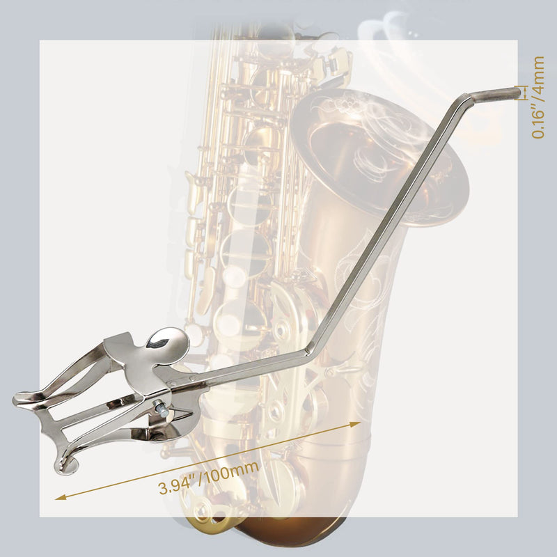 Silver Marching Lyre Clamp-On, Round Jack Metal Plating Marching Music Clip, Lyre for Saxophone