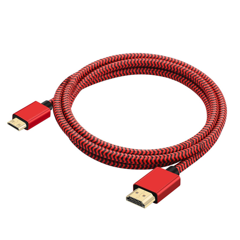2 Pack Mini HDMI to HDMI Cable 4FT,UseBean High Speed 4K 60Hz Mini HDMI Male to Male HDMI 2.0 Cord,Compatible with Sony/Nikon/Canon Camera, Camcorder,Laptop,Graphics Video Card,Raspberry Pi Zero W Red