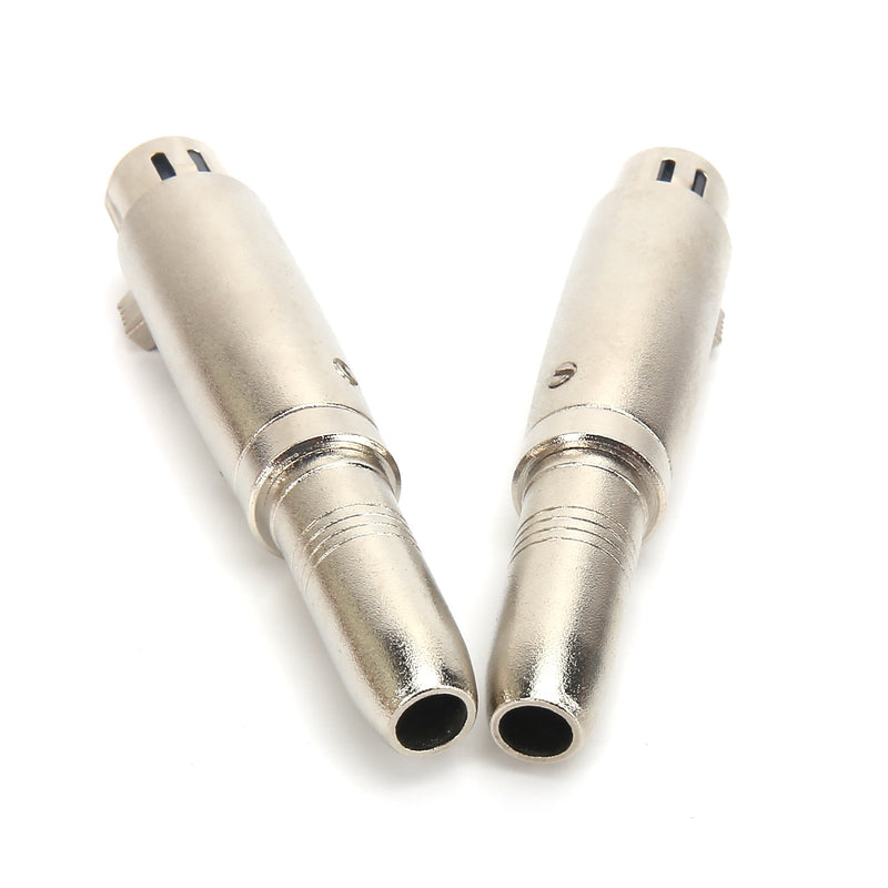 SiYear profession 3 Pin XLR Female to 6.35mm Female Jack Socket Stereo Audio Microphone Mic Adapter Converter Connector，XLR to 6.35mm Adapter (2PACK)