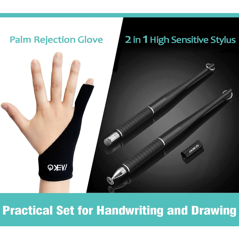 Stylus Pens for Touch Screens, MEKO 2 in 1 Disc Stylus for iPad, Tablets, Laptop with Palm Rejection Artist Glove