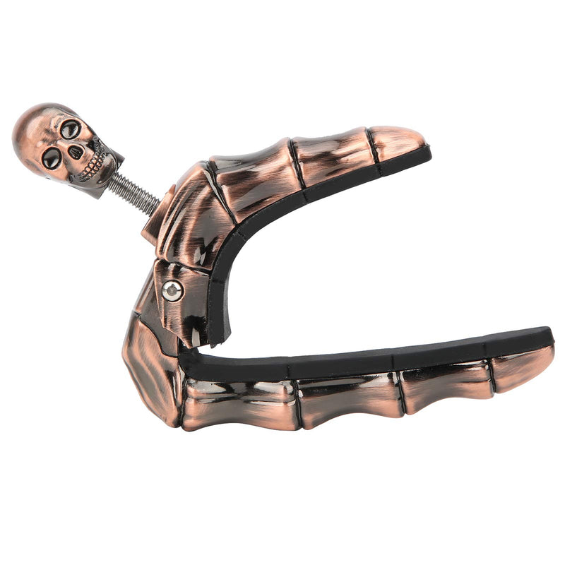 Guitar Capo, Adjustable Tightness Skull Guitar Capo Guitar Clamp Guitar Kapo Guitar Tuning Clamp Folk for Folk Acoustic Guitar Ukulele(Bronze) Bronze