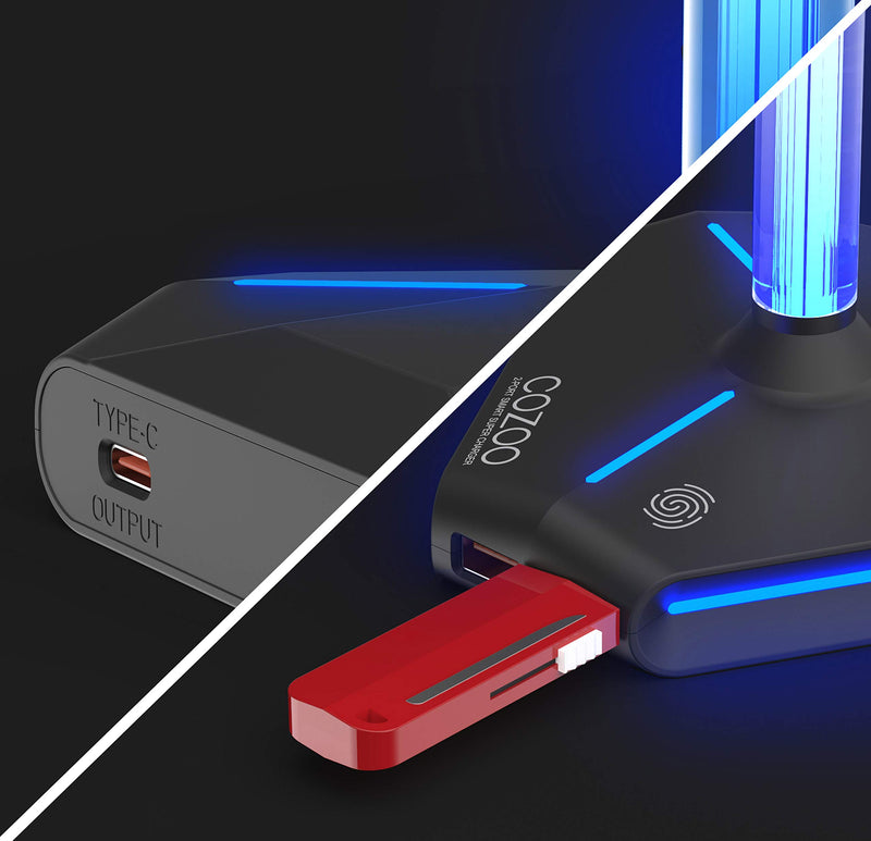 [AUSTRALIA] - COZOO RGB Headphone Stand with 2 USB2.0 Extension Charging Port Extender Cord,Headset Stand Holder for Gamer Desktop Table Game Earphone Accessories Triangle 