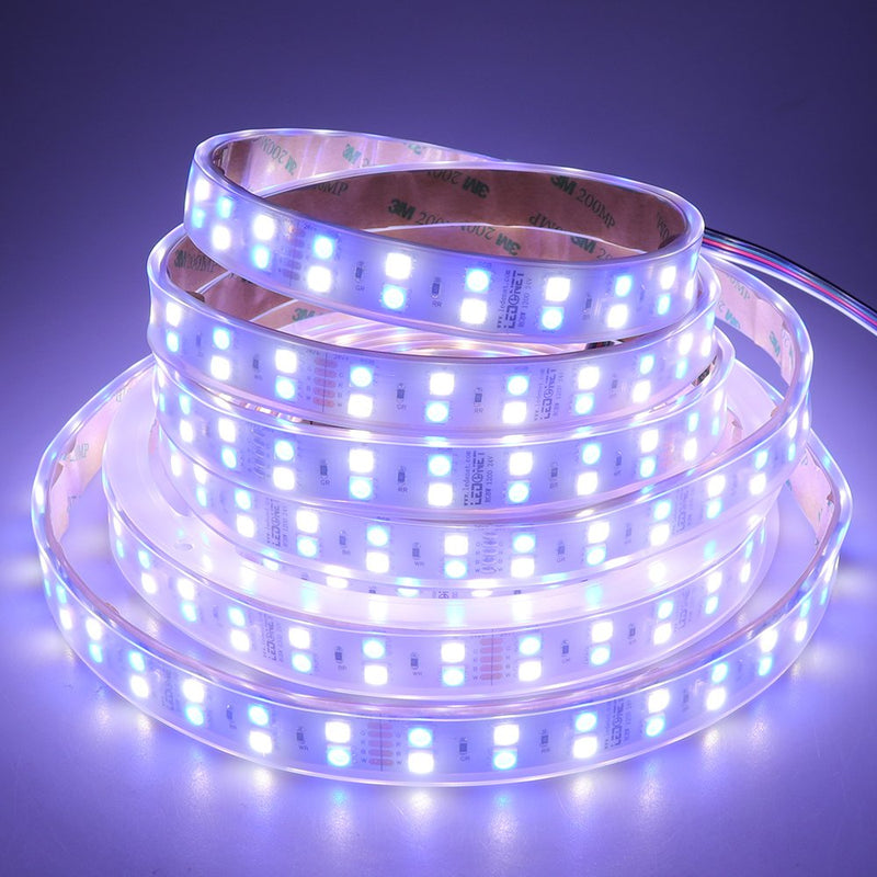 [AUSTRALIA] - LEDENET Double Row DC 24V 600LEDs/spool 5m RGB Cold White (6500k-7000K) 5050 SMD Waterproof RGBW LED Strip Lights in Silicone sleeving IP67 for Wedding Party Holiday Outdoor LED Lighting Waterproof IP67 