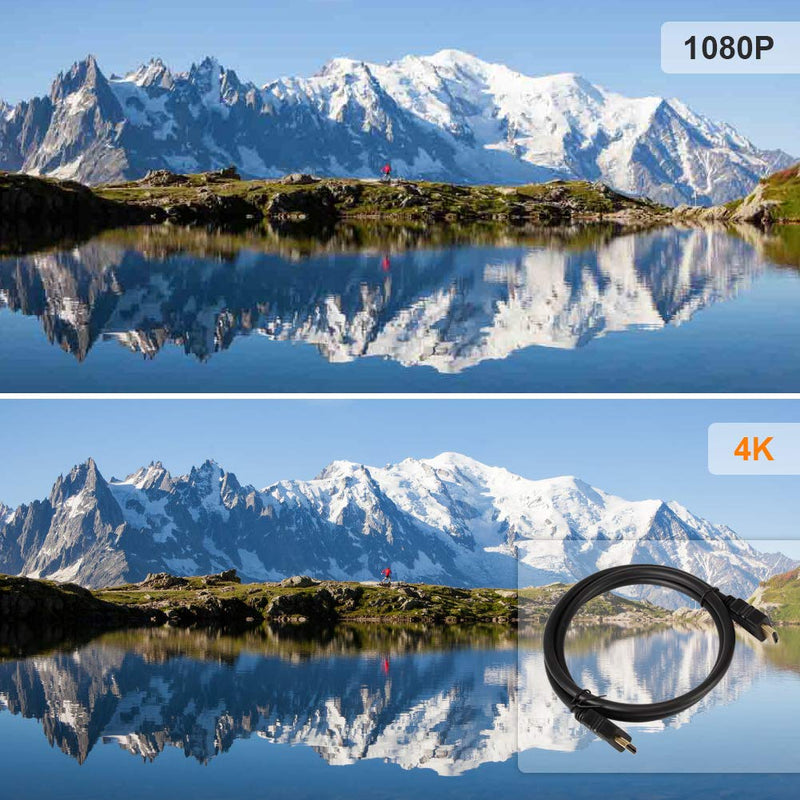 4K HDMI to HDMI 16.5FT Cable High Speed for Computer TV Video Cables Supports 4K@60HZ, 1080p FullHD, UHD, Ultra HD, 3D, High Speed with Ethernet for UD22 UD12 TV4BOX TV9BOX, M04 (5M)