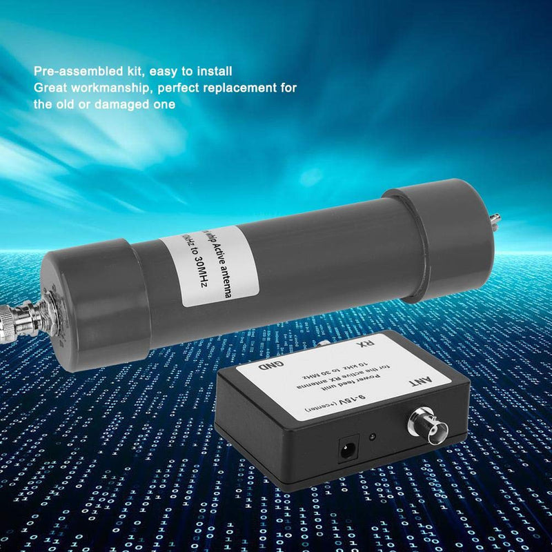 Active Antenna, 10 kHz - 30 MHz Mini Whip Active Antenna with Portable Cable for Radio Communication with Accuracy Process