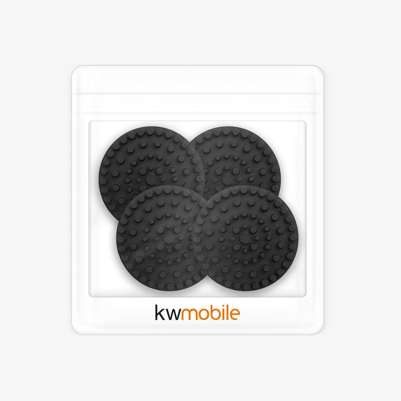 kwmobile Turntable Isolation Feet - Pack of 4 Silicone Anti-Vibration Isolator Pads for Audio Equipment HiFi System Speakers Record Player