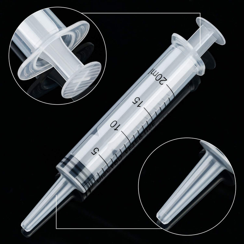 Large Plastic Syringe with Tube 60ml Syringe 20ml Syringe with 13inch Tubing for Scientific Labs, Liquid, Measuring, Watering, Refilling, Filtration, Feeding Pets, Oil or Glue Applicator, 4pcs