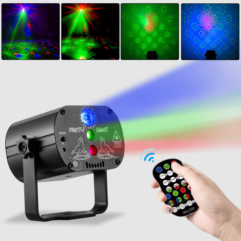 [AUSTRALIA] - Disco Lights RGB LED 2 in 1 Stage Beam Lights Sound Activated DJ Party Lights with Strobe Flash Effects, Timing LED Stage Light Projector with Remote Control for Home Birthday Dance Party 