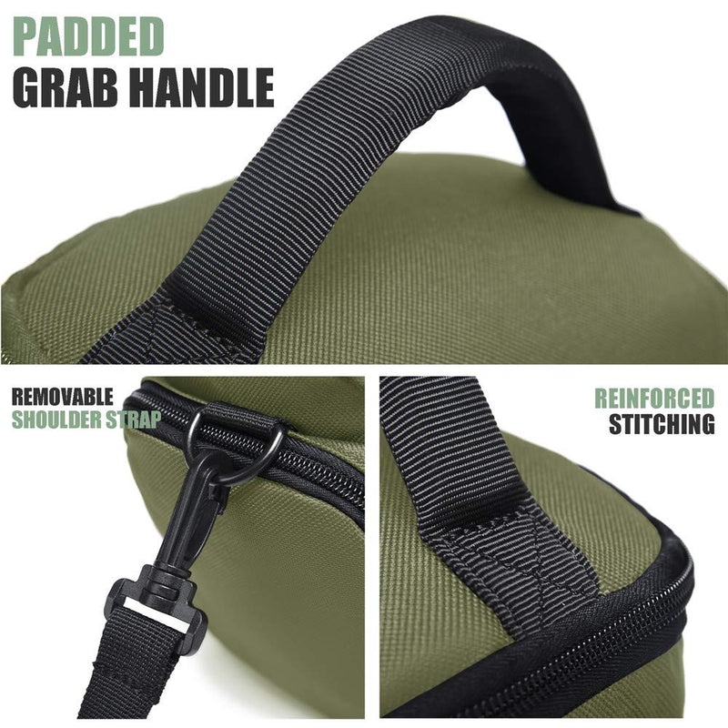 [AUSTRALIA] - Cwatcun Camera Case Bag Single Shoulder Crossbody Compact Camera Bag Case Compatible for Canon Nikon Sony SLR DSLR Mirrorless Cameras and Lenses Waterproof Green 1.0 GREEN S 
