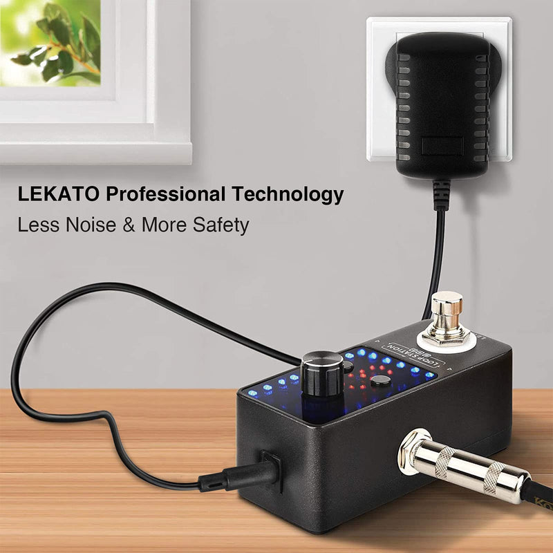 LEKATO Pedal Power Supply Adapter Power Adapter 9V 1A