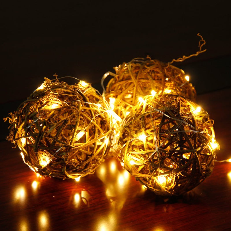 CYLAPEX 6 Pack Fairy Lights Battery Operated String Lights, 20 LED on 3.3ft Silvery Copper Wire, Firefly Fairy String Lights Warm White for Wedding Party Mason Jar Christmas Decorations Bedroom Decor