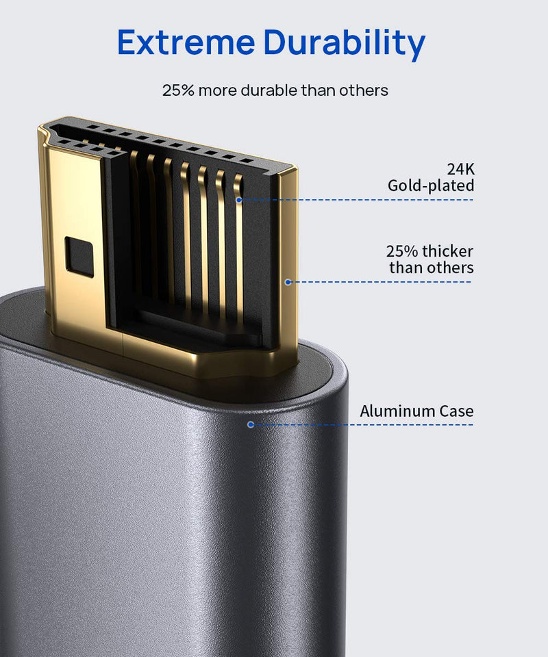 HDMI Extension Cable 3.3FT, JSAUX 4K 60Hz High Speed HDMI Extender Cord Male to Female Adapter Connector (HDR HDCP 2.2), Compatible with Roku TV Streaming Stick, Bluray Player, HDTV, Laptop, PC - Grey