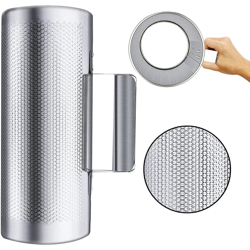 Guiro Shaker Stainless Steel Latin Percussion Musical Instruments with Scraper (8“ x 3”) 8“ x 3”