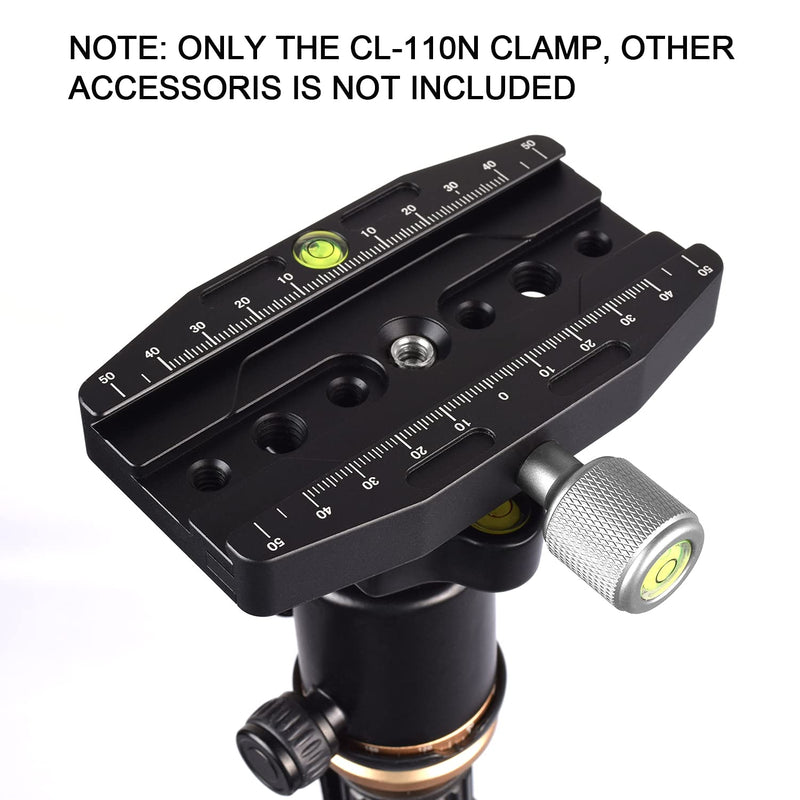 Fotoconic CL-110N Quick Release Clamp Compatible with Arca Swiss QR Plate, Arca Clamp Relacement for Tripod Monopod