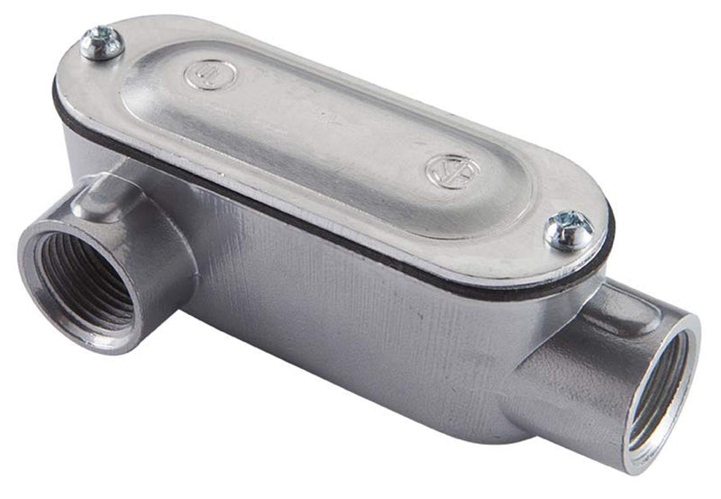 Halex, 1/2 in. Rigid Type LR Threaded Conduit Body with Cover and Gasket , 58905, 1 per pack 1/2" in. Trade Size, 1 Per Pack
