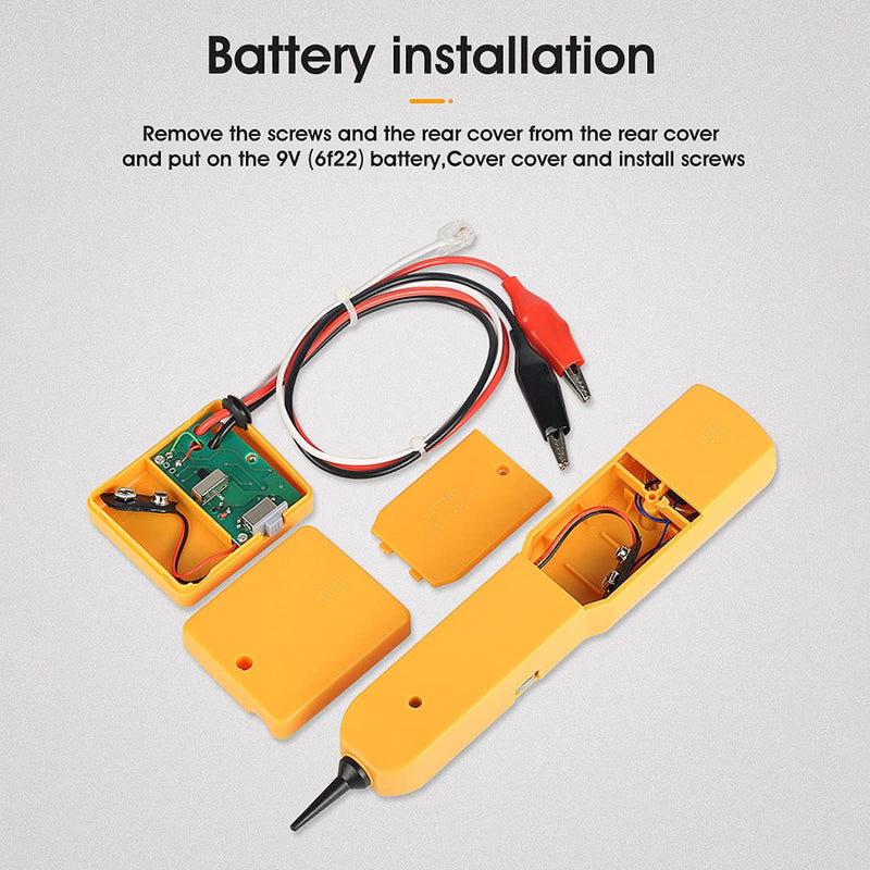 Wire Tracer Electrical Circuit Tracer Tone Generator and Probe Kit,Circuit Breaker Finder Network Cable Continuity Tester Electric,Automotive Wire Tracker Telephone Line Finder Toner Detector Tool