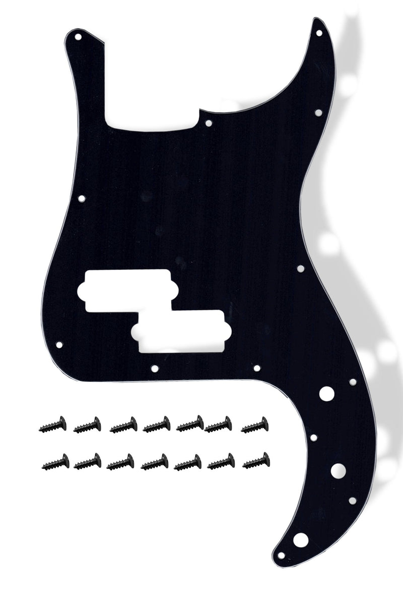 Pickguard P Bass 13 hole 3 Ply Matte Black American RH