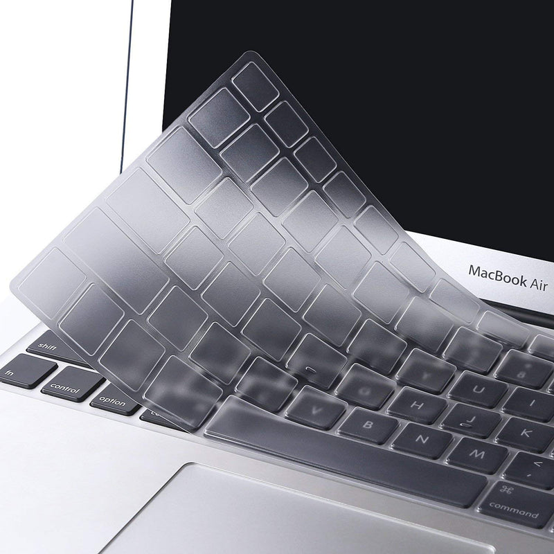 VFENG Premium Ultra Thin Clear Keyboard Cover for 2010-2017 MacBook Air 13 Inch (Model:A1466/A1369) and MacBook Pro 13 15 17 Inch(with or w/Out Retina Display, 2015 or Older Version), US Version Clear For Old MacBook Air 13/Pro 13/15/17