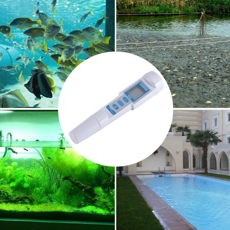 PH/EC/Temp Meter Professional 3 in 1 Portable High Accuracy Handheld Pen Testing Water Quality Tester Meter