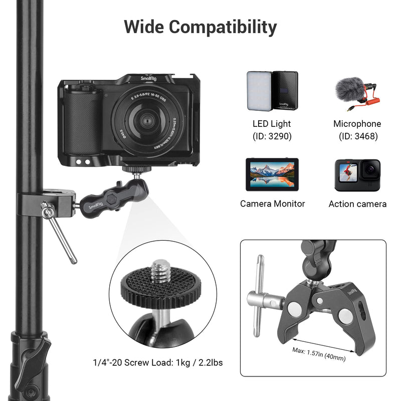 SmallRig Multi-Functional Ballhead Clamp Double Ball Adapter with Bottom Clamp - 2164