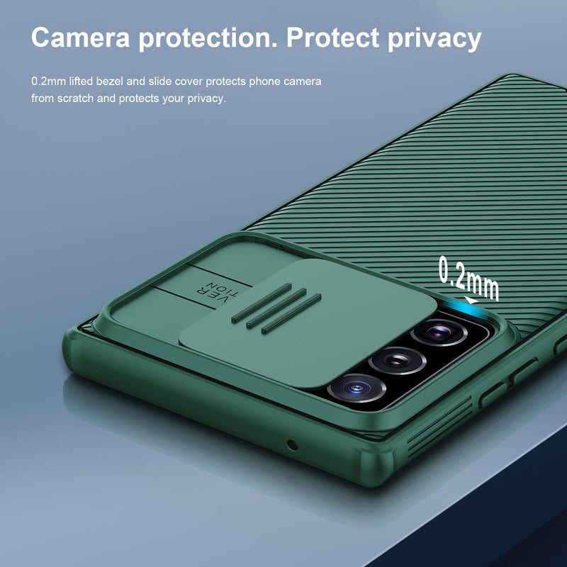 Nillkin Samsung Galaxy Note 20 Ultra Case, CamShield Pro Series Case with Slide Camera Cover, Slim Stylish Protective Case for Samsung Galaxy Note 20 Ultra 5G - Dark Green