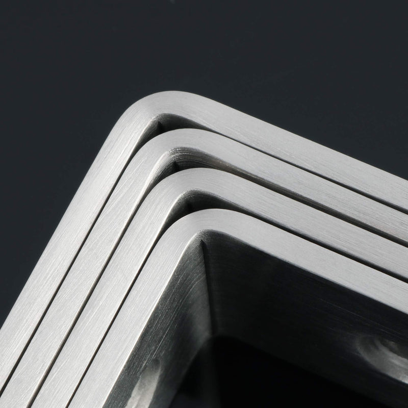 Alise Floating Shelf Bracket Widened and Thickened Stainless Steel Brackets Heavy Duty Corner Brace Support Wall Hanging 5x3Inch,4Pcs Brushed Nickel 5x3 Inch