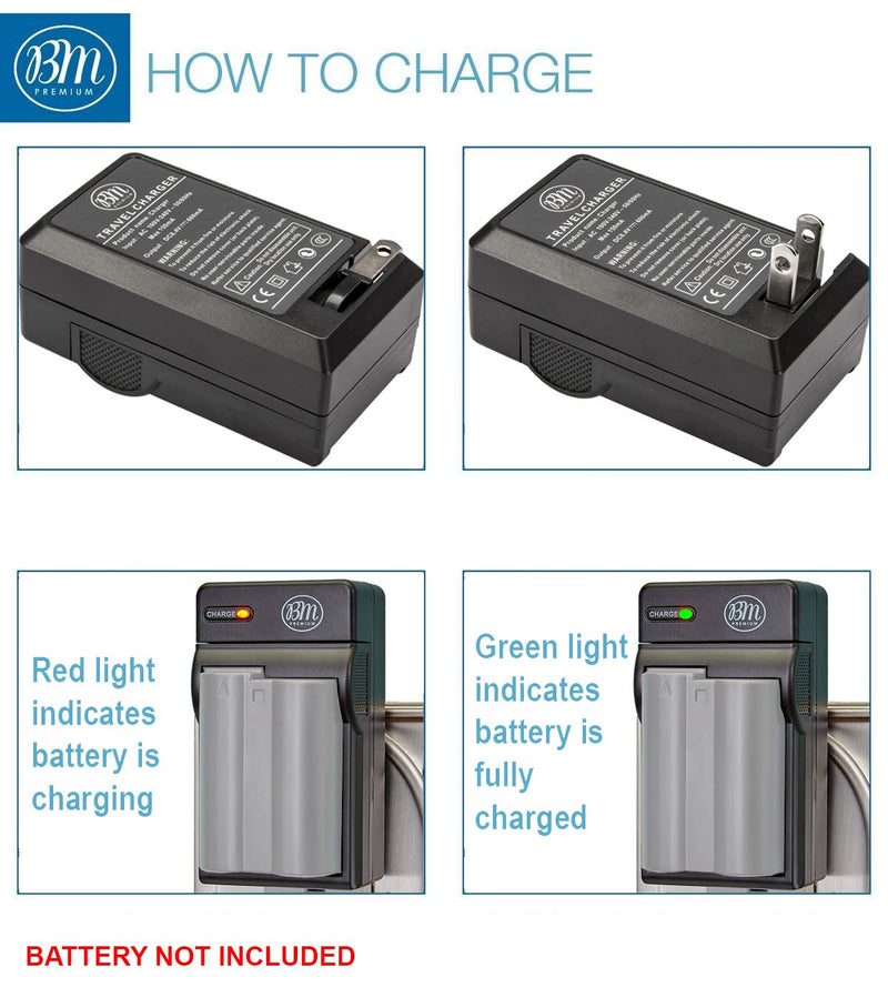 BM Premium EN-EL3, EN-EL3E Battery Charger for for Nikon D50, D70, D70s, D80, D90, D100, D200, D300, D300S, D700, D900 Digital SLR Cameras (MH-18a Replacement)