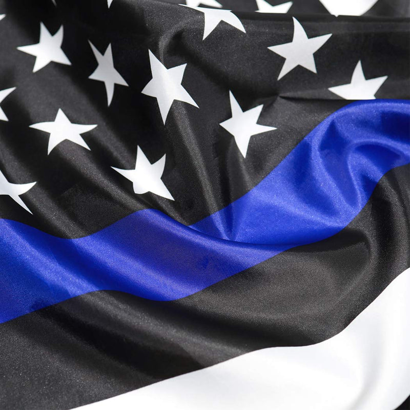 Blue Line Police Flag - 3x5ft Thin Blue Line Law Enforcement Military Polyester Lightweight Flag 3x5 ft thin blue line flag#1