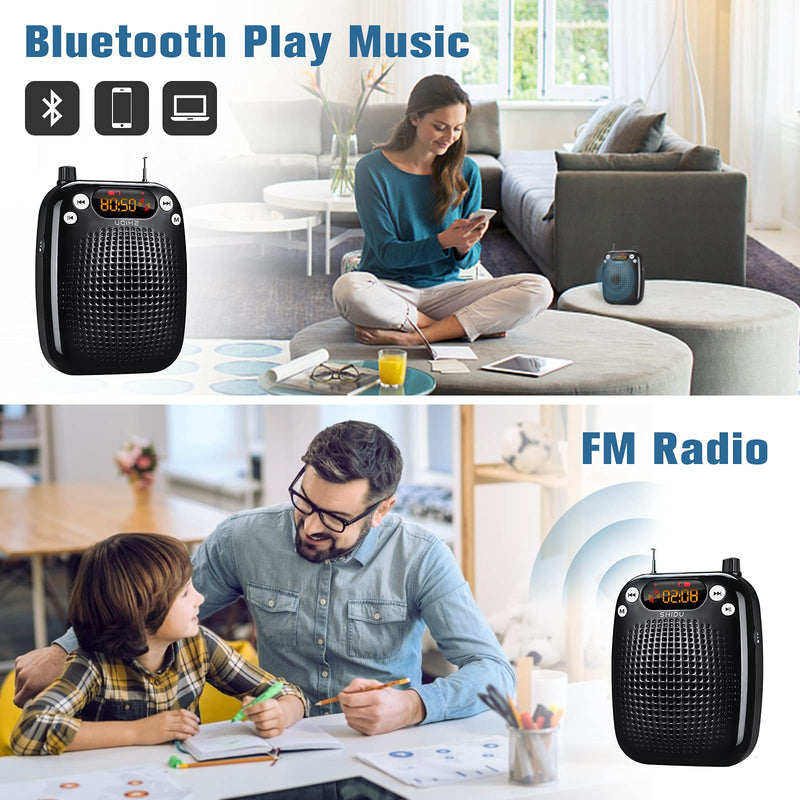 Mini Microphone Voice Amplifier Portable Rechargeable Loudspeaker, Teacher Wired Voice Amplifier with Headset, Microphone Voice Amplifier Headset for Class for Elderly Voice Amplifier 1