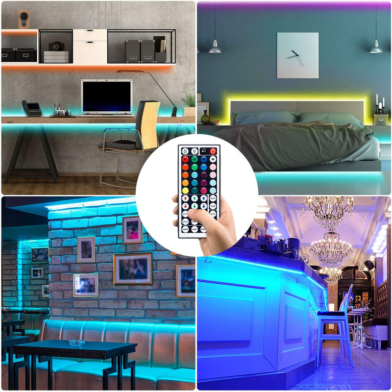 [AUSTRALIA] - RGB LED Strip Lights 59ft, GLIME 18m Color Changing 5050 Lights for Bedroom with Remote for Home Lighting Kitchen Bedroom Flexible Strip Lights for Bar Home DIY Decoration（3 x 19.7ft） 