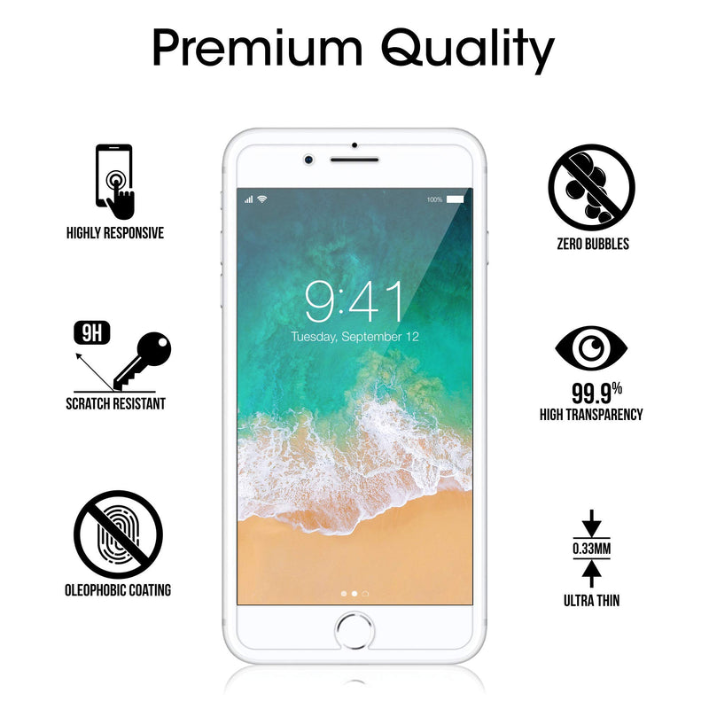 amFilm Glass Screen Protector for iPhone 8, 7, 6S, 6 (4.7 Inch)(2 Pack) Tempered Glass Screen Protector