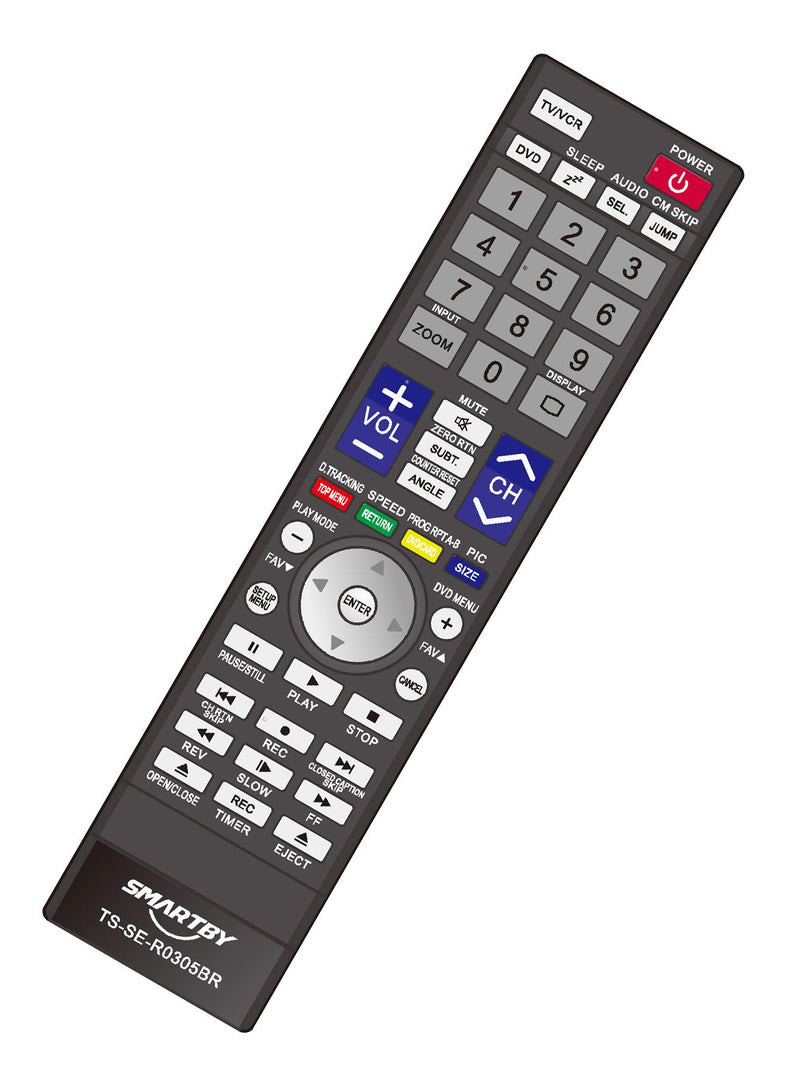 Smartby SE-R0305 Compatible with Toshiba SE-R0305 TV/DVD Remote Control 15LV505 19CV100U 19LV61K 19LV505 19LV505C 22LV505 22LV505C 22LV506 22LV610 22LV610U 26CV100U 26LV61 26LV61K 32CV100 32CV100U