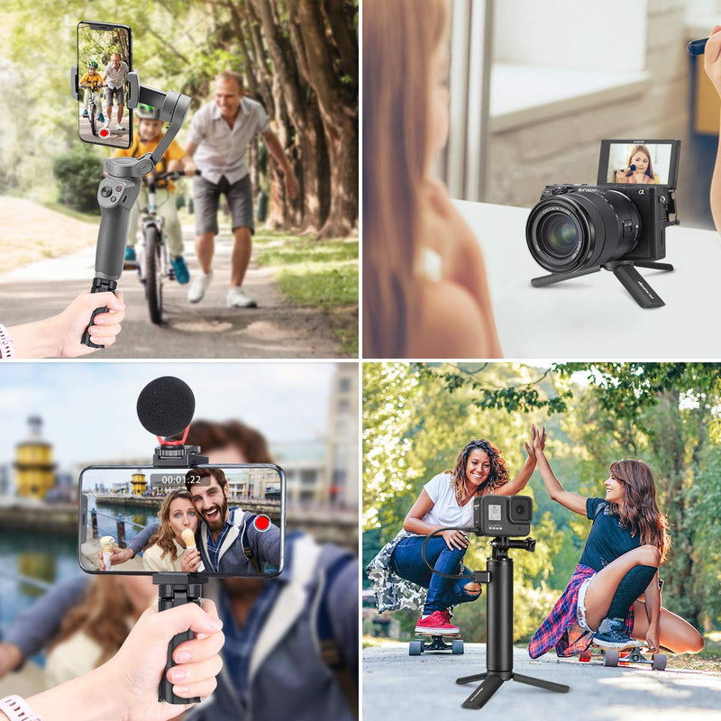 Mini Tripod, PICTRON Desktop Tabletop Tripod Stand, Mini Camera Tripod for Gimbal Handle Grip Stabilizer Selfie Stick Monopod, Smooth 4, Osmo Mobile, Vimble 2