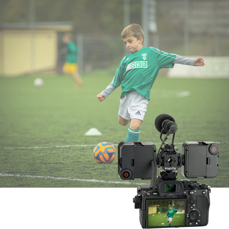 MAGICRIG Camera Cold/Hot Shoe Triple Shoe Mount Adapter ,Microphone Flash Display Adapter for DSLR Camera
