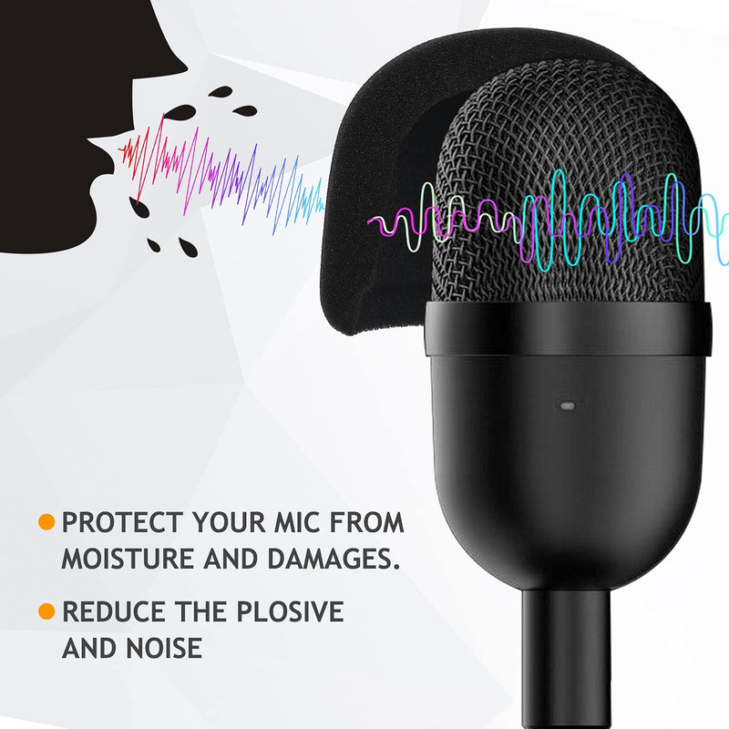 Desktop Mic Stand with Shock Mount, Foam Windscreen, Adjustable Microphone Stand with Pop Filter Shockmount Reduces Vibration Noise Table holder for Razer Seiren Mini USB Streaming Microphone Frgyee