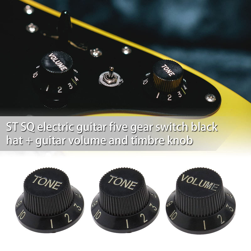 4x Electric Guitar 5 Way Pickup Selector toggle Switch Kit 1 Tone 2 Volume Compatible with Stratocaster Telecaster SQ Guitar