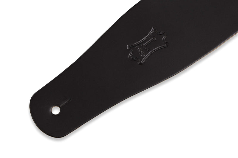 Levy's Leathers 2 1/2" Leather Guitar Strap - Adjustable from 38" to 51"; Black (M26-BLK) Standard